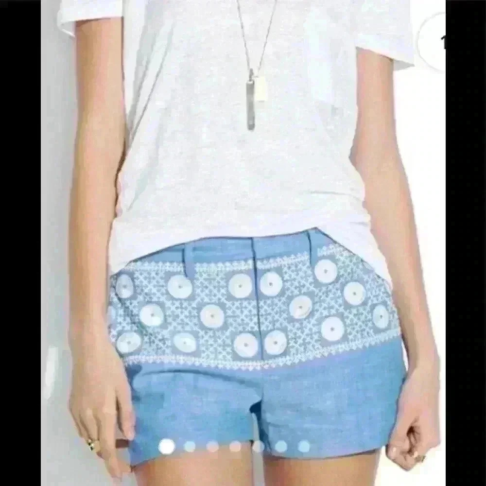 Madewell Chambray Sunstich Cotton Shorts